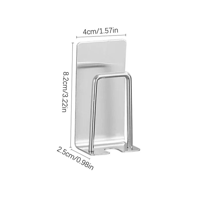 Samoprzylepny uchwyt na szczoteczki do zębów ze stali nierdzewnej
