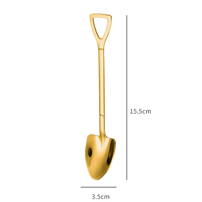 Zestaw 4 sztuk łyżeczek i szpatułek ze stali nierdzewnej