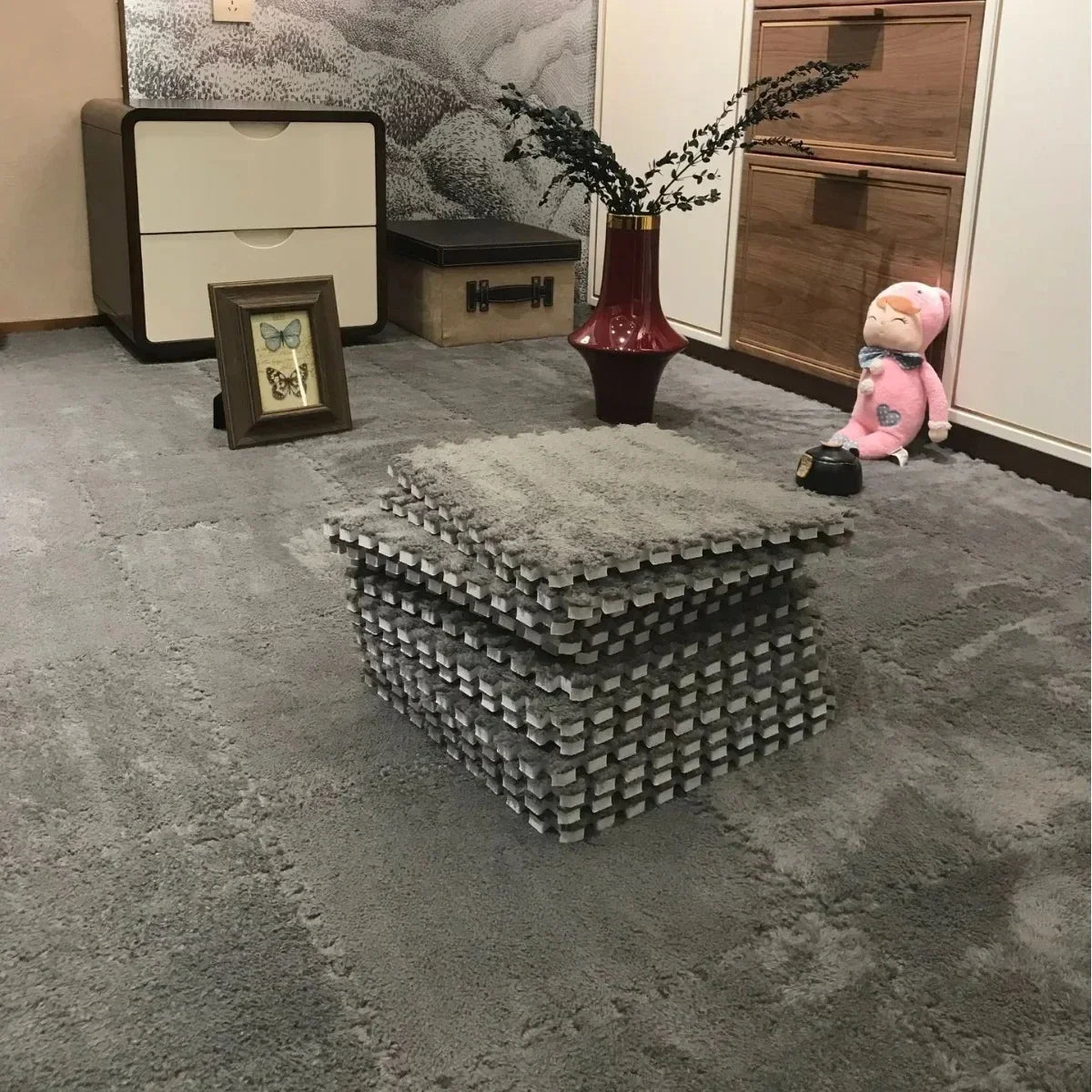 Miękka pluszowa mata piankowa 30×30 cm