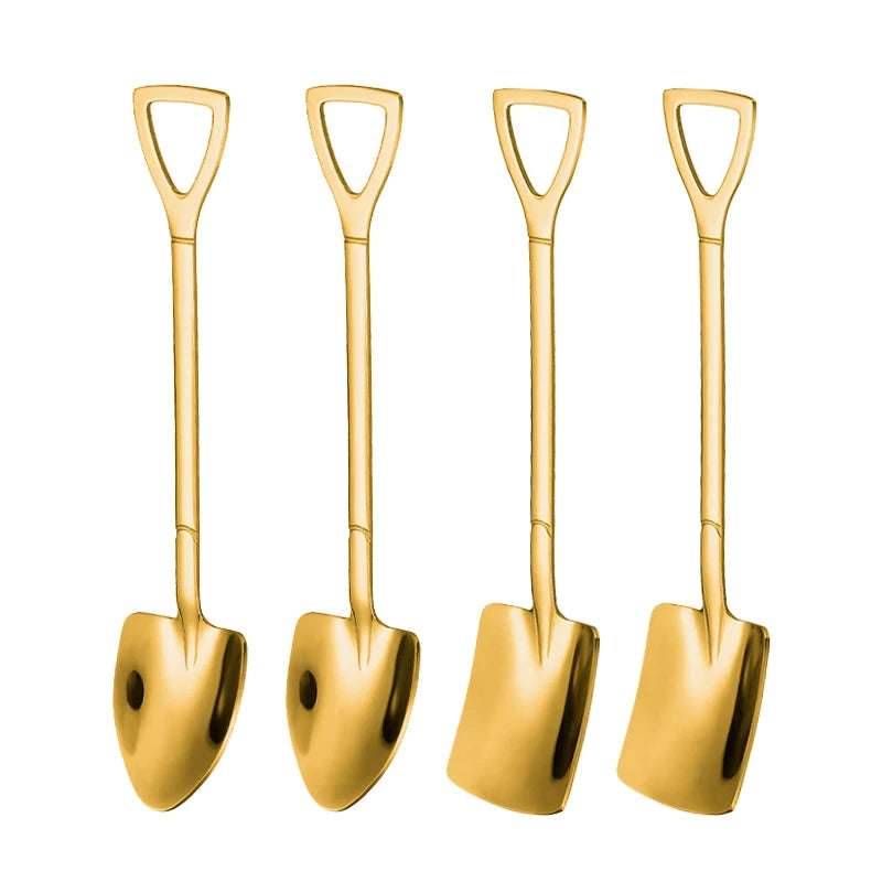 Zestaw 4 sztuk łyżeczek i szpatułek ze stali nierdzewnej