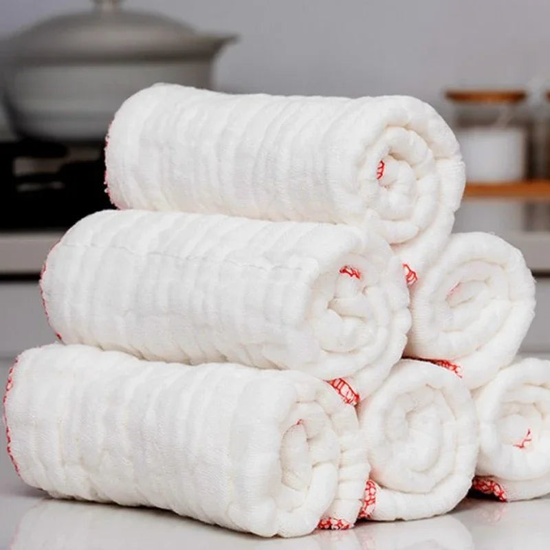 Gruby kuchenny ręcznik / ściereczka — z czystej bawełny, chłonna, wielokrotnego użytku, bezolejowa, do czyszczenia i odtłuszczania