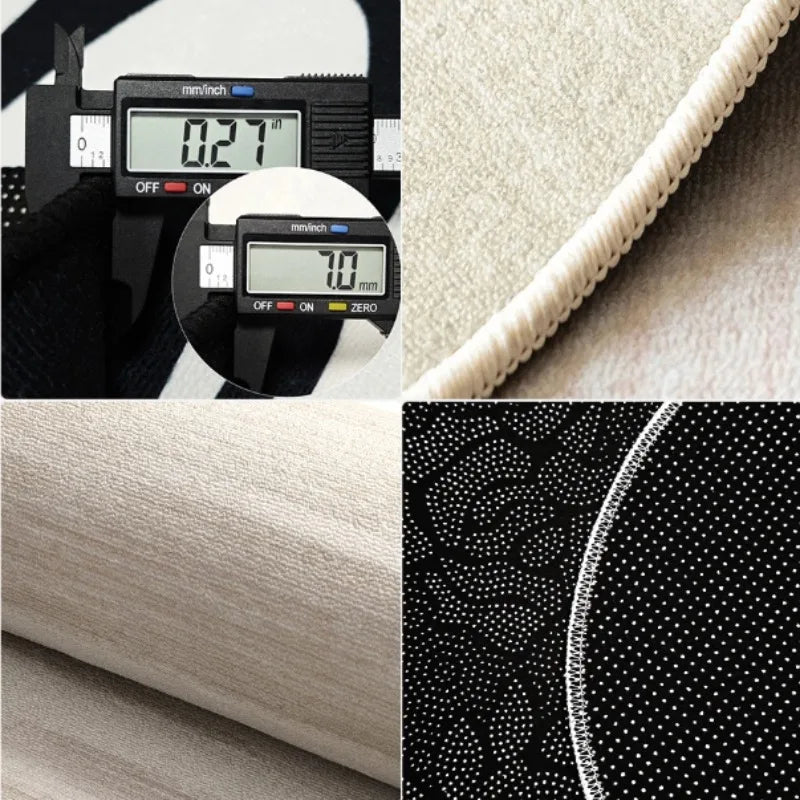 Amerykański retro dywan w zielono‑różowy wzór panterki